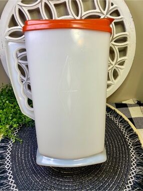 Vintage Alladinware Plastic Pitcher with Orange Lid 4QT